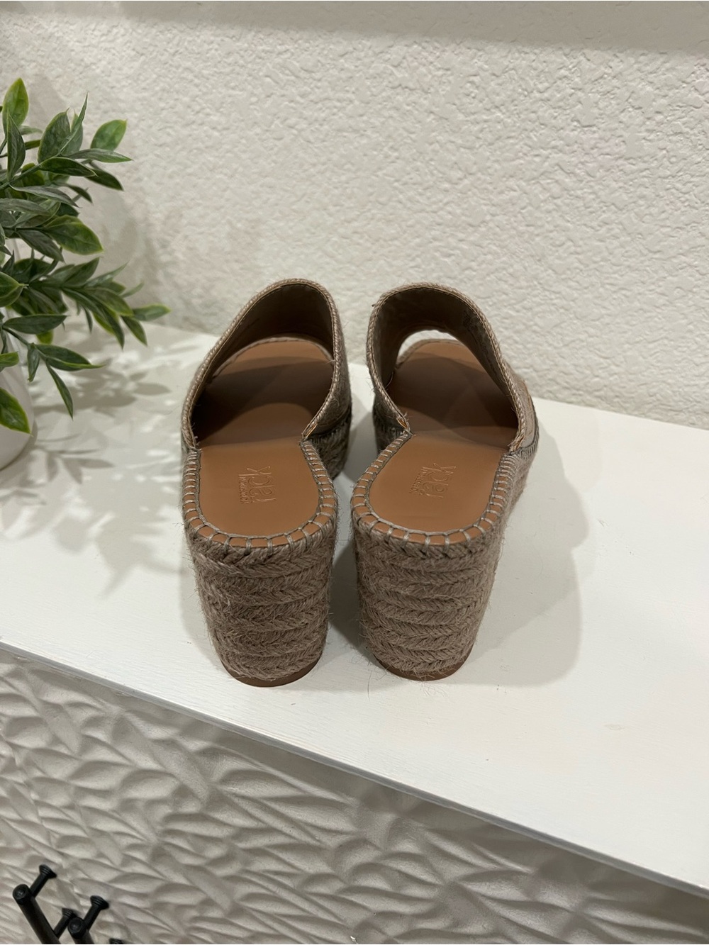 Woven Espadrille Wedge Slide - Taupe - Picture 4 of 6